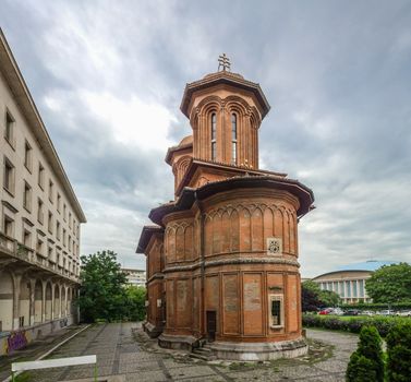 BUCHAREST, ROMANIA - 07.21.2018. Kretzulescu Church in the old town area in Bucuresti, Romania.