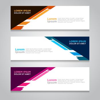 Modern Banner template design, with abstract background