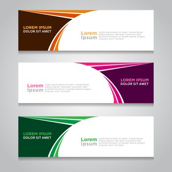 Modern Banner template design, with abstract background