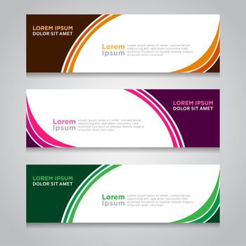 Modern Banner template design, with abstract background