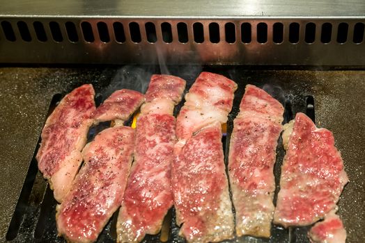 grilled Freshness Japanese wagyu A5 Beef yakiniku