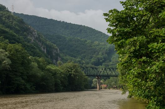 Ovcar-Kablar Gorge, Railroad bridge over West Morava river, Serbia