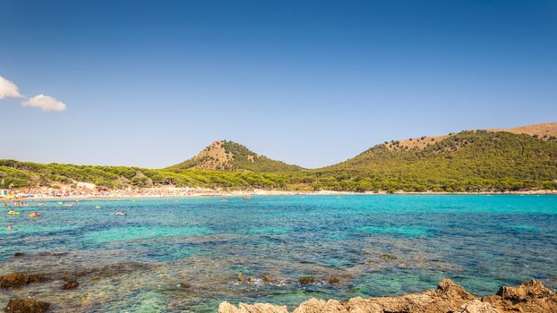 Turquoise sea and mountains in Majorca