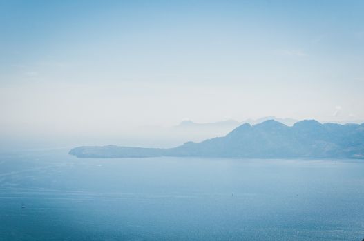 The imposing cliffs of Formentor cap in Majorca overlooking the Mediterranean Sea