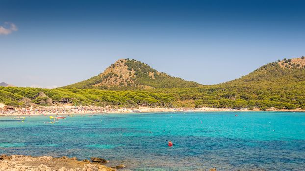 Turquoise sea and mountains in Majorca