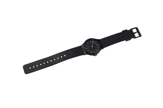 Black Wristwatch isolate on white background