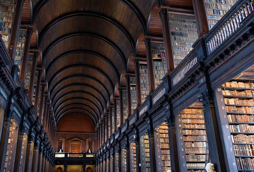 The Long Room in the Old Library at Trinity College Dublin.