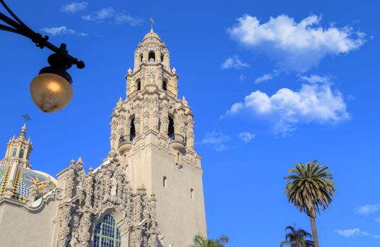 San Diego, California, USA - February 5, 2018 - California Tower overlooking Balboa Park in San Diego, California.