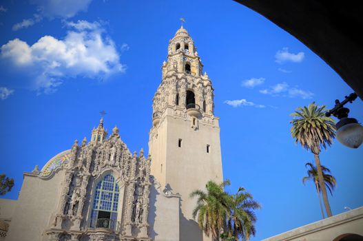 San Diego, California, USA - February 5, 2018 - California Tower overlooking Balboa Park in San Diego, California.