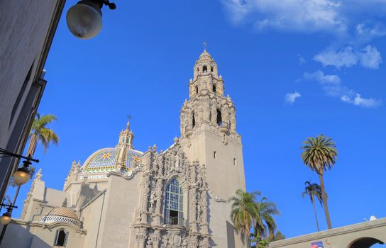 San Diego, California, USA - February 5, 2018 - California Tower overlooking Balboa Park in San Diego, California.