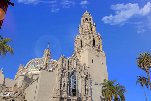 San Diego, California, USA - February 5, 2018 - California Tower overlooking Balboa Park in San Diego, California.