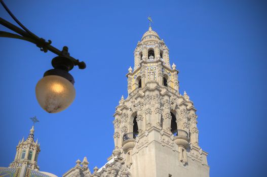 San Diego, California, USA - February 5, 2018 - California Tower overlooking Balboa Park in San Diego, California.