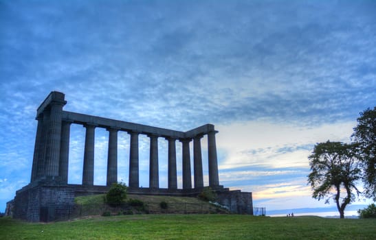 Calton Hill in Edinburgh, Scotland.