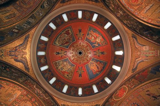 St. Louis, Missouri, USA - August 18, 2017: Sanctuary of the Cathedral Basilica of Saint Louis on Lindell Boulevard in St. Louis, Missouri.