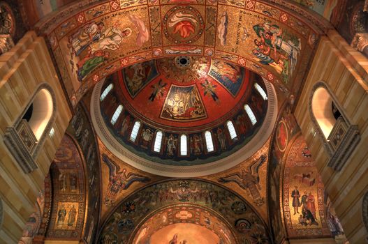 St. Louis, Missouri, USA - August 18, 2017: Sanctuary of the Cathedral Basilica of Saint Louis on Lindell Boulevard in St. Louis, Missouri.