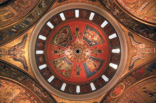 St. Louis, Missouri, USA - August 18, 2017: Sanctuary of the Cathedral Basilica of Saint Louis on Lindell Boulevard in St. Louis, Missouri.