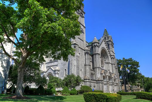 St. Louis, Missouri, USA - August 18, 2017: The Cathedral Basilica of Saint Louis on Lindell Boulevard in St. Louis, Missouri.