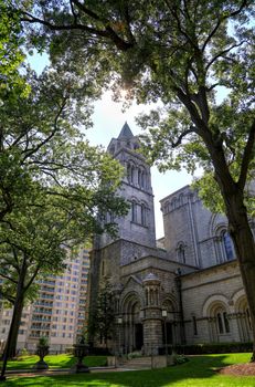 St. Louis, Missouri, USA - August 18, 2017: The Cathedral Basilica of Saint Louis on Lindell Boulevard in St. Louis, Missouri.