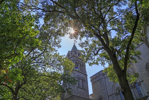 St. Louis, Missouri, USA - August 18, 2017: The Cathedral Basilica of Saint Louis on Lindell Boulevard in St. Louis, Missouri.