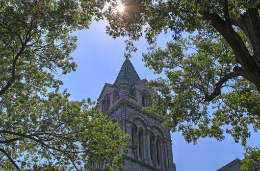 St. Louis, Missouri, USA - August 18, 2017: The Cathedral Basilica of Saint Louis on Lindell Boulevard in St. Louis, Missouri.