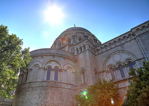 St. Louis, Missouri, USA - August 18, 2017: The Cathedral Basilica of Saint Louis on Lindell Boulevard in St. Louis, Missouri.