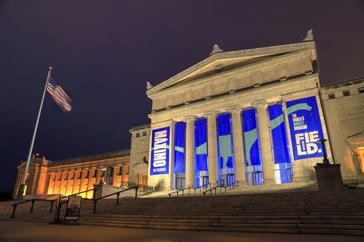 Chicago, Illinois, USA - June 22, 2018: The Field Museum. The natural history museum in Chicago, is one of the largest such museums in the world.