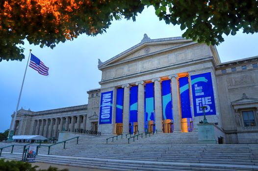 Chicago, Illinois, USA - June 22, 2018: The Field Museum. The natural history museum in Chicago, is one of the largest such museums in the world.