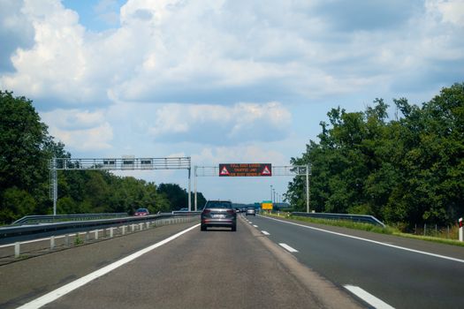 Highway in Croatia with mountains in the background