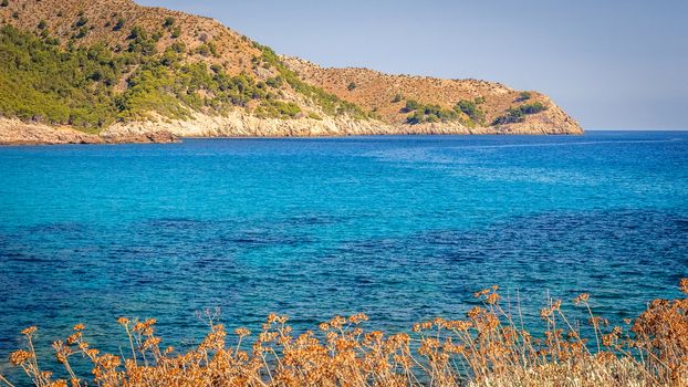 Sea and rocky coast in Mallorca for holidays