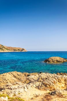 Sea and rocky coast in Mallorca for holidays