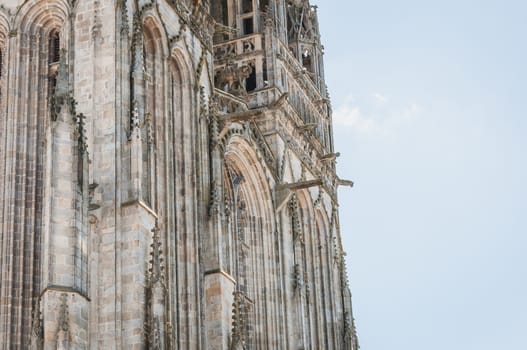 Gothic cathedral of Quimper in Finistère in Brittany