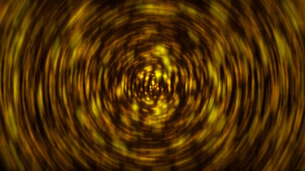 Abstract radial gold background. Shiny light. 3D rendering