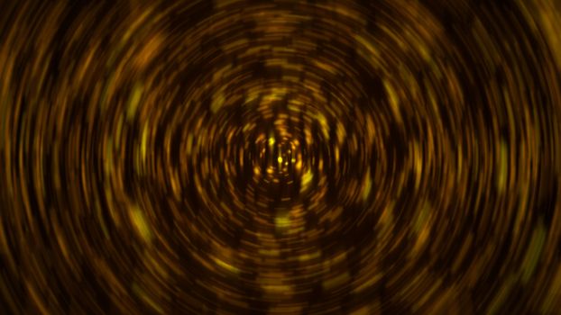Abstract radial gold background. Shiny light. 3D rendering