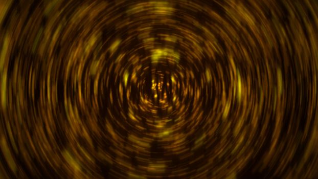 Abstract radial gold background. Shiny light. 3D rendering