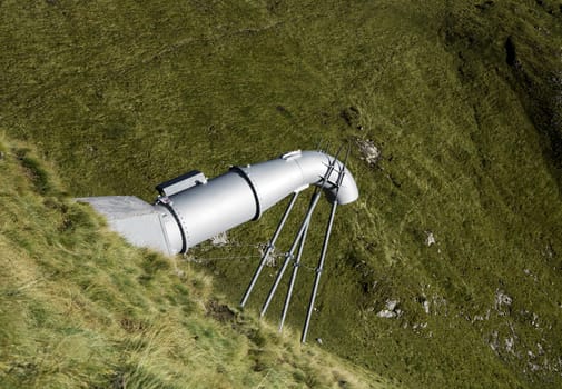 Anti-avalanche gas exploder in Dolomites, Northern Italy