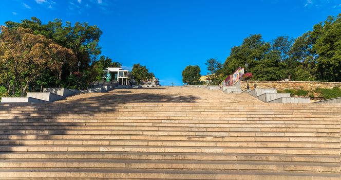 The Potemkin Stairs, or Potemkin Steps the entrance into the city, the best known symbol of Odessa, Ukraine