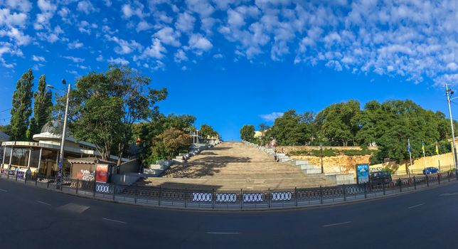 The Potemkin Stairs, or Potemkin Steps the entrance into the city, the best known symbol of Odessa, Ukraine