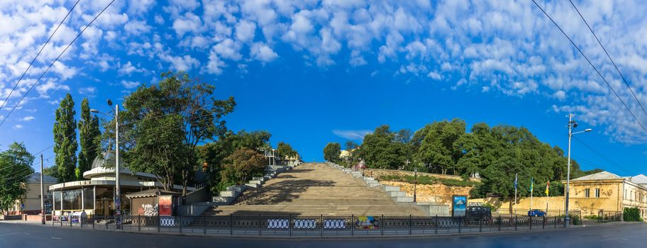 The Potemkin Stairs, or Potemkin Steps the entrance into the city, the best known symbol of Odessa, Ukraine