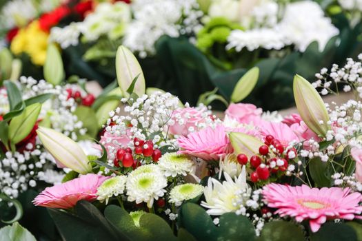 Flowers from the flower shop at the market in Lille