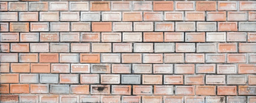Old brick wall background texture. Empty brick wall abstract background.
