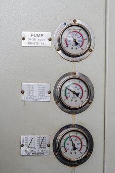 Three of pressure gauge, measuring instrument