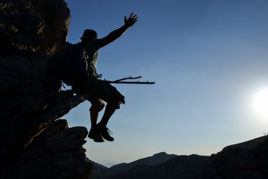 Sunset enjoyment on the rocks