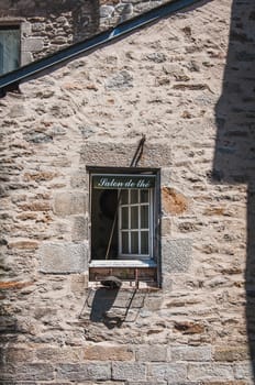 Window of a tea room in quimper