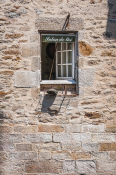 Window of a tea room in quimper