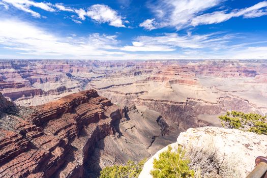 South rim of Grand Canyon in Arizona USA