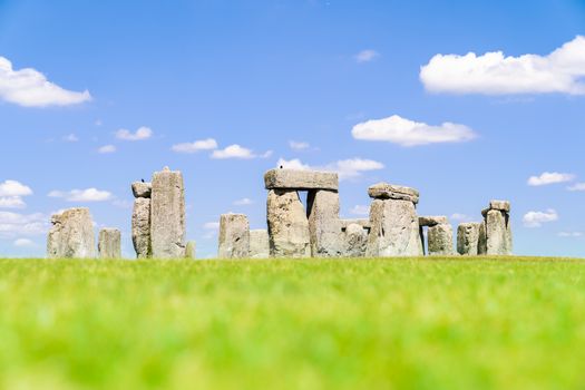 Landscape of Stonehenge England United Kingdom, UNESCO World heritage Site.