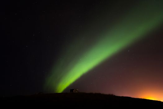 The Northern Light Aurora borealis at Keflavik Reykjavik area  Iceland