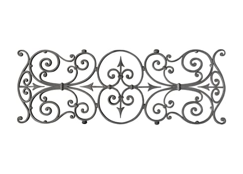 Cast iron decoration isolated over white background