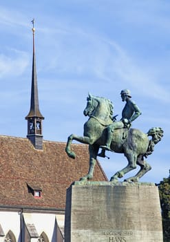 Statue of Hans Waldmann, mayor of Zurich, Switzerland