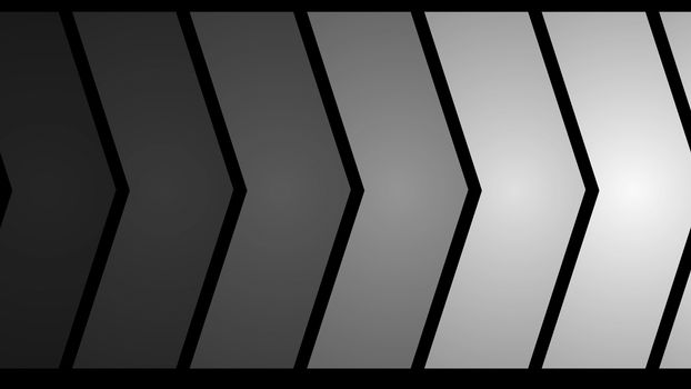 An exciting 3d illustration of led panel lights in a form of guillemets placed together and shining one after another in the black background. They create the mood of novelty and optimism.